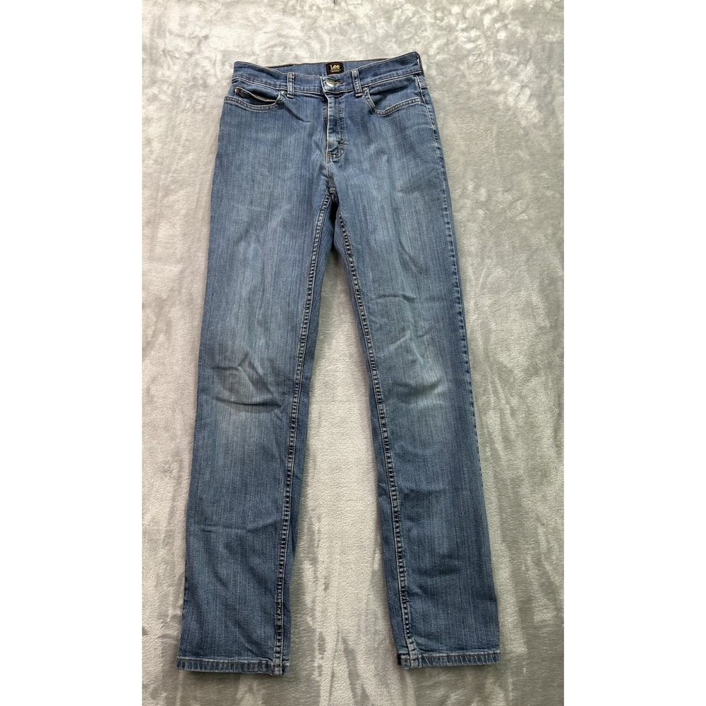 Lee Premium Smarter Jeans Men W29 L34 Blue Relaxed Fit Straight Leg Denim Grunge